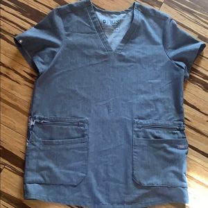 Unique figs scrub top